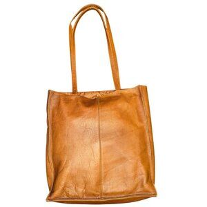 ☀️Aug. Sale☀️Leather Cognac Brown Tote Bag